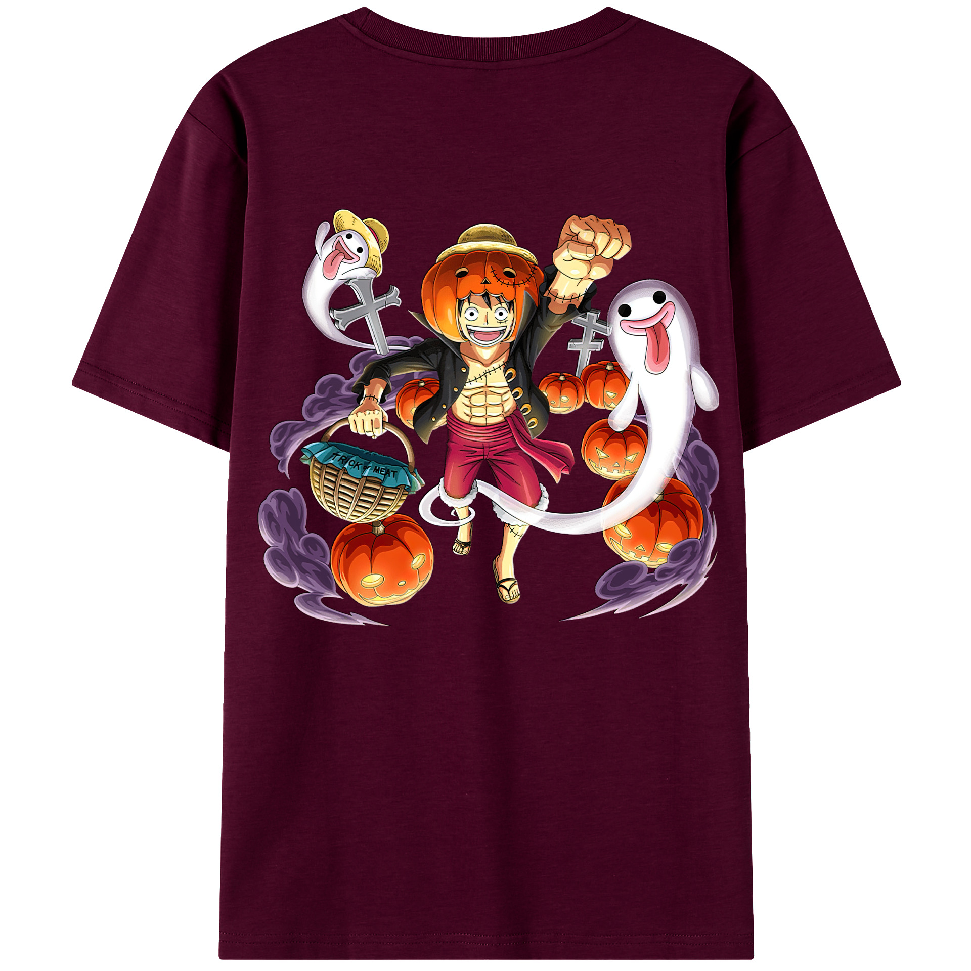 ワンピース モンキー・D・ルフィ ONE PIECE Monkey D. Luffy レディース半袖Tシャツ(バックプリント)